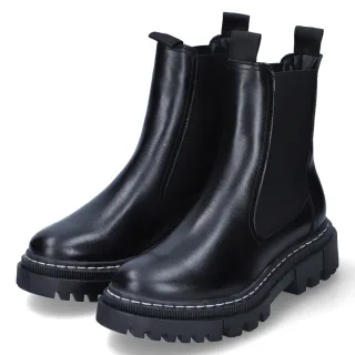 Tamaris Chelsea Boots - Gr. 36 - Schwarz - Glattleder