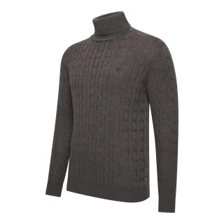 Cappuccino Italia Trui Aosta Kabelpullover Grau