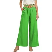 dy_mode Palazzohose Damen High Waist Palazzohose Weitbein Hose Schlupfhose Sommer Strand in Unifarbe, High Waist, mit elastischem Bund