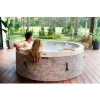 mSpa Whirlpool COCOON ECO - Ø 180 x 65 cm - ganzjährig Outdoor Pool - XXL - 6 Pers., Whirlpool zum Selbstaufbau, inkl. UVC+, 3 Hydromassagedüsen, App-Steuerung, Schnellheizsystem