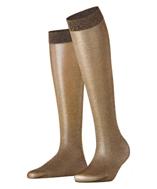 FALKE - FALKE Glitter KH 30 DEN Damen brown/gold - Gr. - 40.5