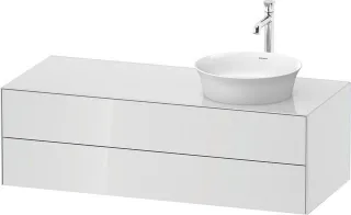 Duravit White Tulip Konsolenwaschtischunterbau wandhängend Weiß Hochglanz 1300x550x408 mm - WT4987R8 WT4987R85850010