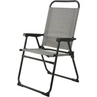 Mojawo Klappstuhl Aluminium Campingstuhl Klappstuhl Anglerstuhl Gartenstuhl Grau meliert