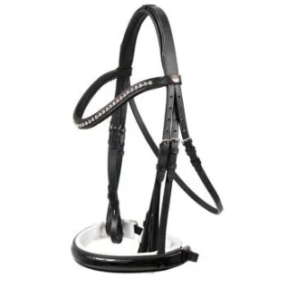 Hans Melzer Horse Equipment Hans Melzer Kandare Hamburg LACK schwarz/silber Pony