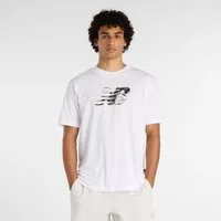 New Balance Funktionsshirt Kurzarm, mit Rundhalsausschnitt, aus Baumwolle und Polyester