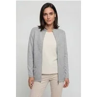 Olsen Cardigan mit Strukturstrick und Reißverschluss Weiche Strickjacke