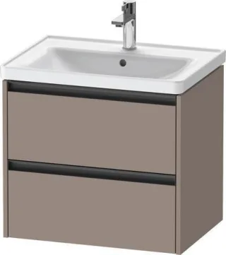 Duravit Ketho.2 Waschtischunterbau wandhängend Basalt Matt 634x455x549 mm - K25282043430000 K25282043430000