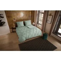 PURE luxury collection Wendebettwäsche Elegence, Microfaser, 2 teilig, Mikrofaser, Uni, Stickerei, luxuriöse Falten, Reißverschluss
