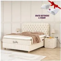 gowoll Boxspringbett mit Matratze mit Topper Comfort Bett Set Doppelbett, Polsterbett (Boxspringbett 160 x 200 Stauraumbett 160 x 200, 4-St., Boxbett 160x200 Stauraum), Schlafzimmer Set