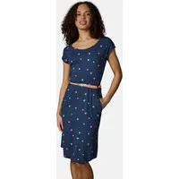 Ragwear Shirtkleid Lilithe Hearts YOUMODO Sommerkleid mit Herzchen-Print und Flechtgürtel
