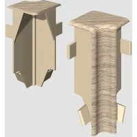 EGGER Sockelleisten-Innenecke Eiche hellgrau, L: 1.6 cm, H: 5.9 cm, 2-St., neues kubisches Profil, 2 Stück
