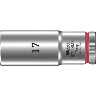 Wera 8790 HMB Deep Steckschlüsseleinsatz mit 3/8"-Antrieb Rot - 05004539001