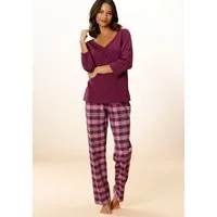 Vivance Dreams by Lascana Pyjama (Set, 2 tlg) mit karierter Hose