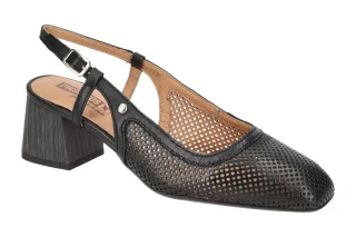 Pikolinos W9P-5738 black MURCIA Sling Pumps Schwarz Echtleder Blockabsatz