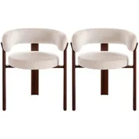 DITAIX Polsterstuhl 2er Set Esszimmerstühle Mid Century (2 St), mit Gebogener Rückenlehne & Metallgestell