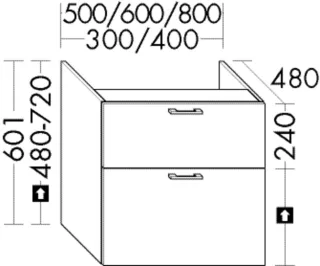 Burgbad Unterschrank System 30 Preisgruppe 4 Sana 601x500x480 Eiche Tabak, WYIK050F6333 WYIK050F6333