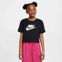 Nike Sportswear Laufshirt Nike Sportswear Big Kids' (Girls) Cropped T-Shirt für Teens, mit Rundhalsausschnitt, normale Länge, aus Baumwolle