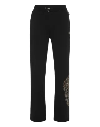 Fleece Jogging Pants Degrade' Skull