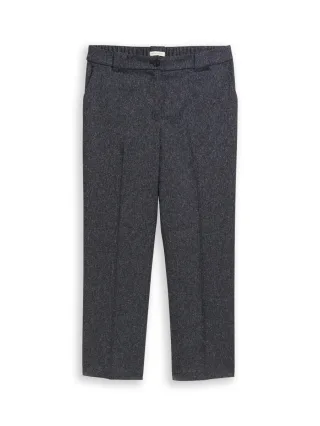 Tom Tailor - Hose in Melange-Optik - TTMIA STRAIGHT blau - Gr. - 28