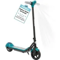Vankel Elektro-Kinderroller ab 6 Jahre, 6,5'' E-Scooter für Kinder, max.10km, Bluetooth-Funktion, 14km/h, Cityroller kinder, Bunte Leuchten, LED Display