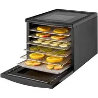TZS FIRST AUSTRIA Dörrautomat Dörrgerät, digital, mit 24h-Timer und Temperaturregler 35-70°C 500 W, 6 Etagen, Dörrtablets aus Edelstahl, Dörrapparat mit Zeitschaltuhr