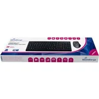 Mediarange Set Funk Maus und Tastatur 5 Tasten QWERTZ kabellos schwarz MROS104 Tastatur- und Maus-Set