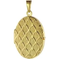 trendor Kettenanhänger 75535, Medaillon mit Netzmuster Gold 333 / 8K