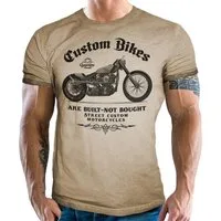 GASOLINE BANDIT® T-Shirt im Vintage Retro Used Look - Custom Bikes Are Built, not Bought