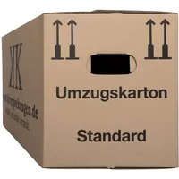 KK Verpackungen Aufbewahrungsbox (Spar-Set, 50 St., 50er-Set), Umzugskartons Umzugskiste Bücherkarton in Basicqualität Braun