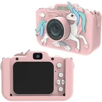 Ophy 1080P Kinderkamera mit 2,0-Zoll Display, 8x Zoom & Selfie Kinderkamera (8x opt. Zoom, inkl. Selfie Digitalkamera Kinder Fotoapparat Kinder, inkl. 64GB Karte, für Jungen & Mädchen von 3–12 Jahren)