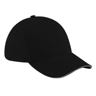 Beechfield Unisex Athleisure Baseball Kappe Baumwolle (Schwarz/Graphit)