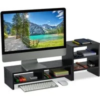 relaxdays Monitorständer mit Ablage
