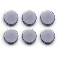 Zeller Present Magnet -Set, 6-tlg., extra stark, Edelstahl, silber, Ø2,7 cm