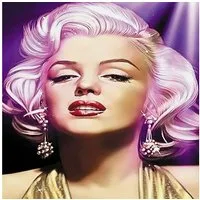 Realb2b Malen nach Zahlen 5d Diamond Painting Monroe Malen nach Zahlen 20x20cm (Komplettset für 5D Diamond Painting inklusive Leinwand, Diamanten und Werkzeugen, Diamond Painting Set mit Zubehör für DIY-Kreativität und Entspannung), 20x20cm 5D Diamon