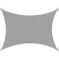 Sol Royal Sonnensegel Sonnensegel rechteckig 2x3m SolVision HS9, Grau, Wasserdurchlässig HDPE Atmungsaktiver Terrasse UV Sonnenschutz