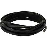 vidaXL Bastelnaturmaterial Lederriemen 1 Schwarz 200 x 0,4 cm Leder, (1-tlg)