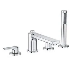 Kludi ZENTA SL Vierloch-Wannenrandarmatu Wannen/Fliesenrandmontage chrom, 484240565 484240565