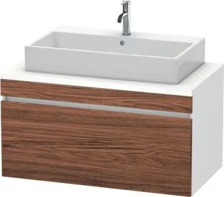 Duravit DuraStyle Konsolenwaschtischunterbau wandhängend Nussbaum dunkel & Weiß Matt 1000x548x512 mm DS531402118