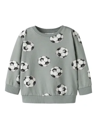 NAME IT - NMMLOUIE LS NREG SWEAT BRU BOX Green Milieu - Gr. - 92