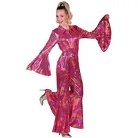 thetru Kostüm Disco Catsuit pink, Ein glänzendes Beispiel für eine 70er Jahre Dancing Queen!