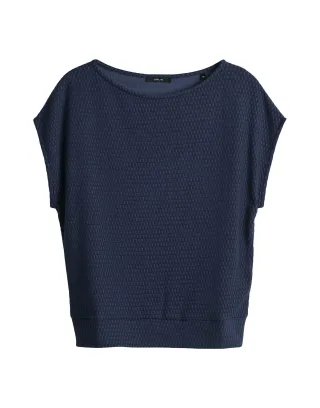 Opus - Jerseyshirt mit Struktur - Sumsala blau - Gr. - 40