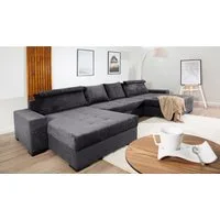 COLLECTION AB Wohnlandschaft Josy XXXL-Relax U-Form, B: 352 cm, Bettfunktion, Bettkasten & 2 Nackenkissen, Federkern