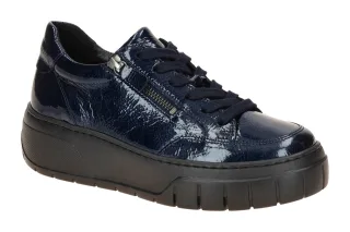 Gabor 73.220.96 Modell Best Fitting, Dunkelblau Echtleder Plateau Sneaker