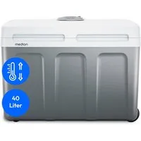 Medion® Kühlbox Kühlbox mit Wärmefunktion, 40L, 2in1 Kühlen & Wärmen, 12V/230V/5V USB