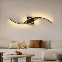 Riserva Wandleuchte Moderne Wandleuchte Treppe 80cm Schwarz 25W LED 3000K Warmweiß
