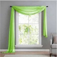 Gardinenbox Freihanddeko (1 St), ohne, transparent, Voile, Uni Volant Transparent Polyester 600cm 140cm