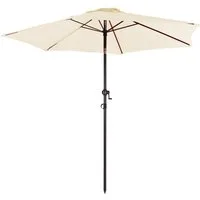 ONDIS24 Marktschirm Strandschirm 2,3 Meter Sonnenschutz mit Kurbel, Knick-Gelenk, 100% Polyester (160g/m)