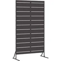 vidaXL Gartenzaun Sichtschutz 100 x 50 x 180 cm Stahl Schwarz, (1-St)