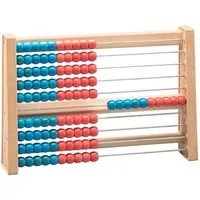 Wissner® aktiv lernen Lernspielzeug Rechenrahmen 100er Zahlenraum,  RE-Wood® Abakus Rechenschieber, RE-Plastic®