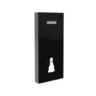 VitrA Vitrus Stand-Spülkasten für Wand-WCs mit Glasfront Schwarz,870-5761-01 870-5761-01